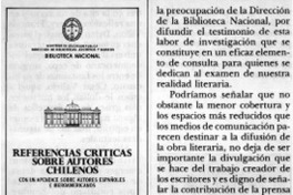 Referencias críticas sobre autores chilenos.