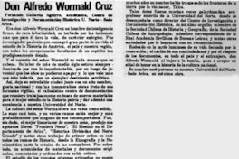 Don Alfredo Wormald Cruz