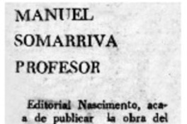 Manuel Somarriva profesor