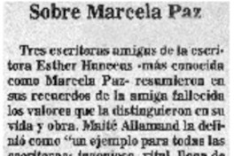 Sobre Marcela Paz.