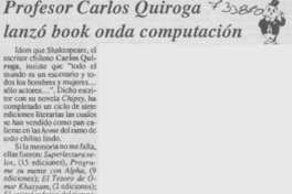 Profesor Carlos Quiroga lanzó book onda computación