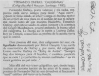 Fernando Onfray, "Caligramas"