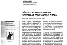 Tránsitos y desplazamientos teatrales: de América Latina a Italia