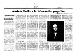 Andrés Bello y la educación popular