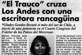 El Trauco" cruza Los Andes con una escritora rancagüina.