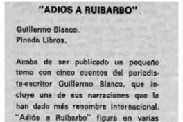 Adiós a Ruibarbo".