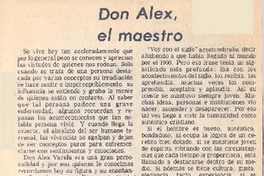 Don Alex, el maestro