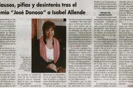 Aplausos, pifias y desinterés tras el Premio "José Donoso" a Isabel Allende