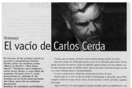 El vacío de Carlos Cerda.