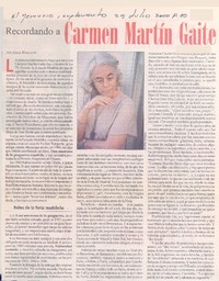 Recordando a Carmen Martín Gaite