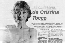 Las confesiones de Cristina Tocco [entrevistas]