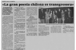 La gran poesía chilena es transgresora" [entrevistas]