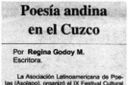 Poesía andina en el Cuzco