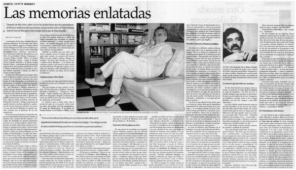 Memorias de García Márquez aparecen a 20 años de obtener el Premio Nobel