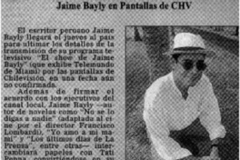 Jaime Bayly en pantallas de CHV.