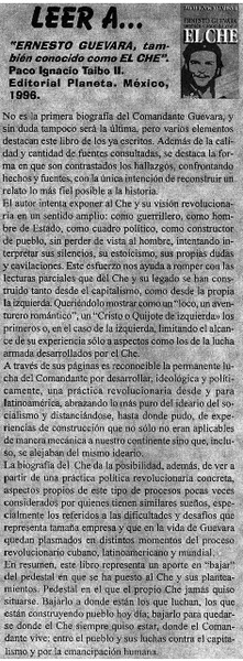 Ernesto Guevara, también conocido como EL CHE".