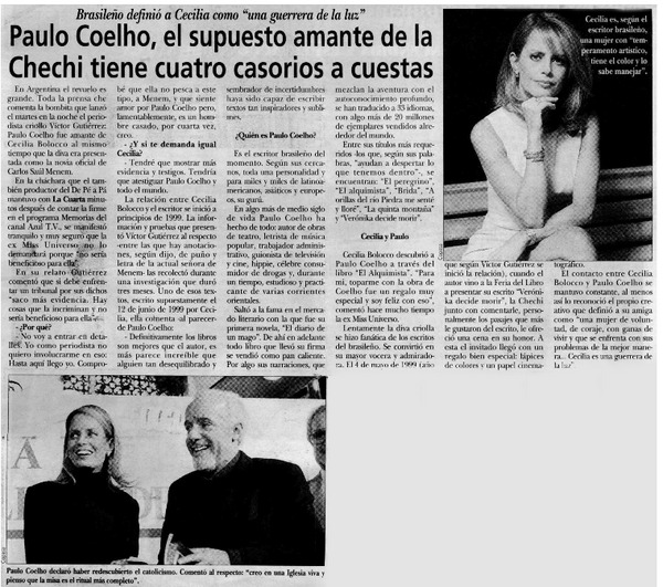 Paulo Coelho, el supuesto amante de la Chechi tiene cuatro casorios a cuestas.