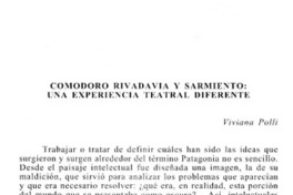 Comodoro Rivadavia y Sarmiento: Una experiencia teatral diferente.