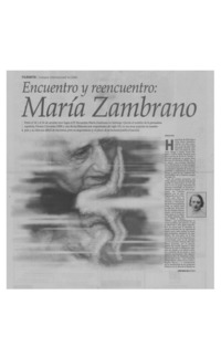 Encuentro y reencuentro: María Zambrano