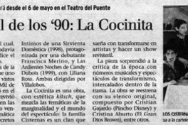 Vuelve obra teatral de los '90, La Cocinita