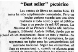"Best Seller" pictórico.