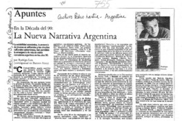La nueva narrativa argentina