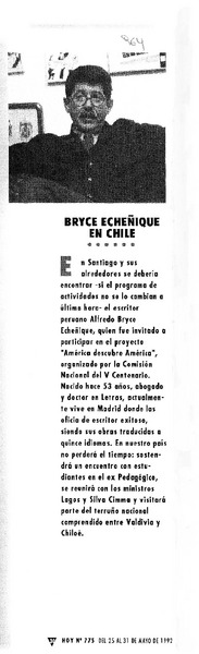 Bryce Echenique en Chile.