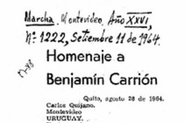 Homenaje a Benjamín Carrión