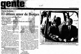El último amor de Borges.