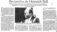 Recuerdos de Heinrich Böll.