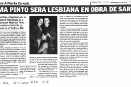 Ema Pinto será lesbiana en obra de Sartre.