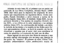 Obras completas de Alfonso Reyes, Tomo XI.