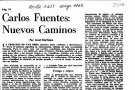 Carlos Fuentes: nuevos caminos