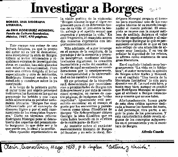 Investigar a Borges
