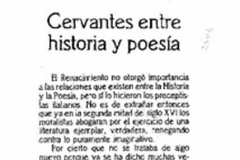 Cervantes entre historia y poesía