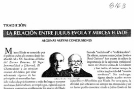 La relación entre Julius Evola y Mircea Eliade