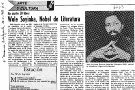 Wole Soyinka, Nobel de Literatura