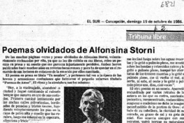 Poemas olvidados de Alfonsina Storni
