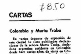 Colombia y Marta Traba