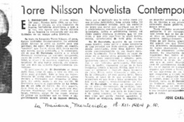 Torre Nilson novelista contemporáneo