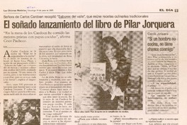 Señora de Carlos Cardoen recopiló "Sabores del valle", que reúne recetas culinarias tradicionales : el soñado lanzamiento del libro de Pilar Jorquera