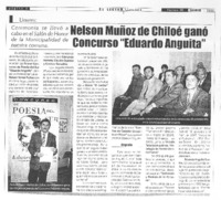 Nelson Muñoz de Chiloé ganó concurso "Eduardo Anguita"