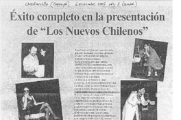 Exito completo en la presentación de "Los nuevos chilenos"