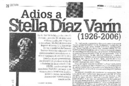 Adiós a Stella Díaz Varín.