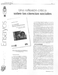 Una reflexión crítica sobre las ciencias sociales