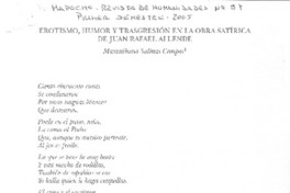 Erotismo, humor y trasgresión en la obra satírica de Juan Rafael Allende