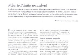 Roberto Bolaño, un umbral