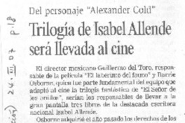 Trilogía de Isabel Allende será llevada al cine
