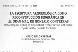 La escritura arqeuológica como reconstrucción biográfica en El gran mal, de Gonzalo Contreras