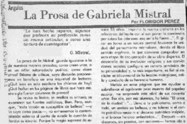 La prosa de Gabriela Mistral